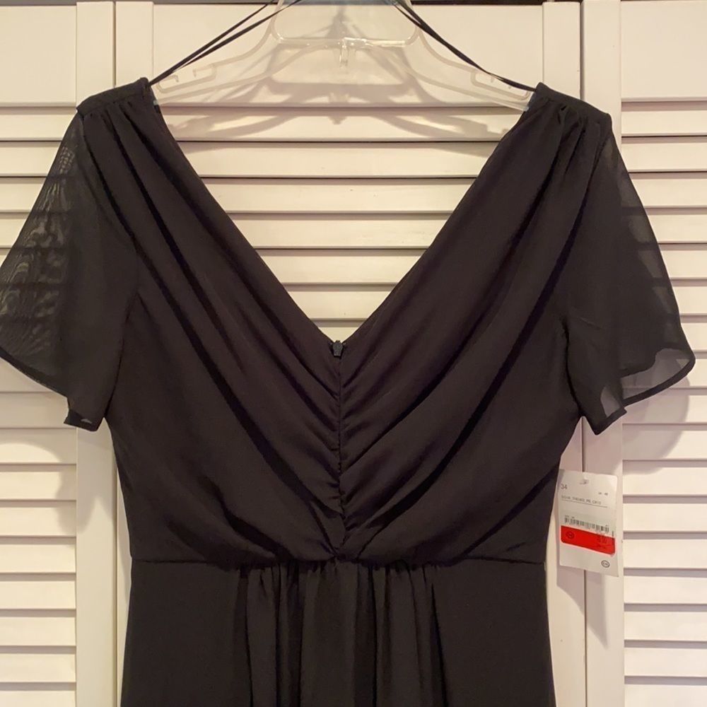 Black chiffon gown NWT - Picture 3 of 7